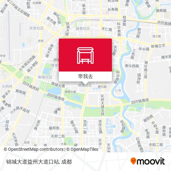 锦城大道益州大道口站地图