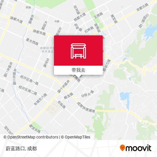 蔚蓝路口地图