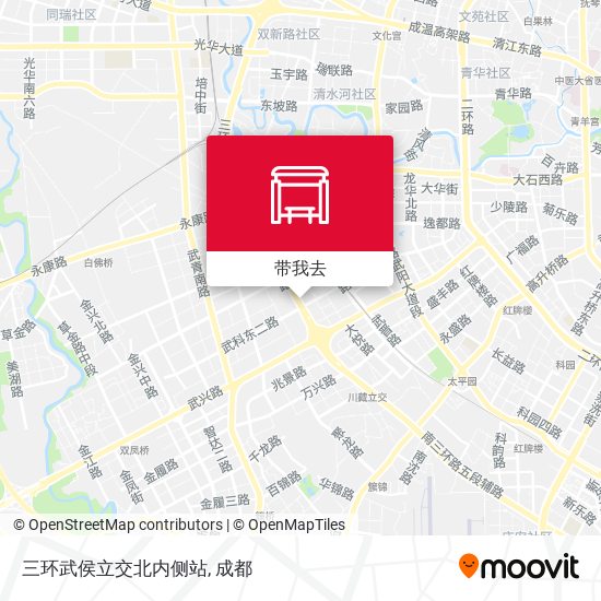 三环武侯立交北内侧站地图