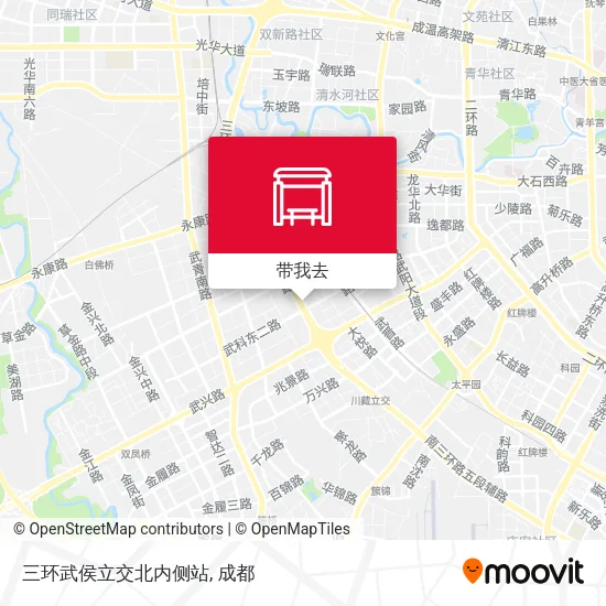 三环武侯立交北内侧站地图