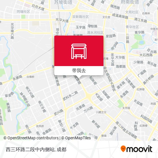 西三环路二段中内侧站地图