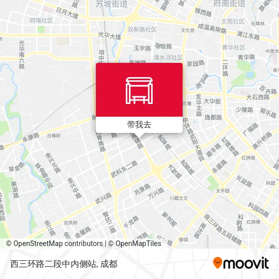 西三环路二段中内侧站地图