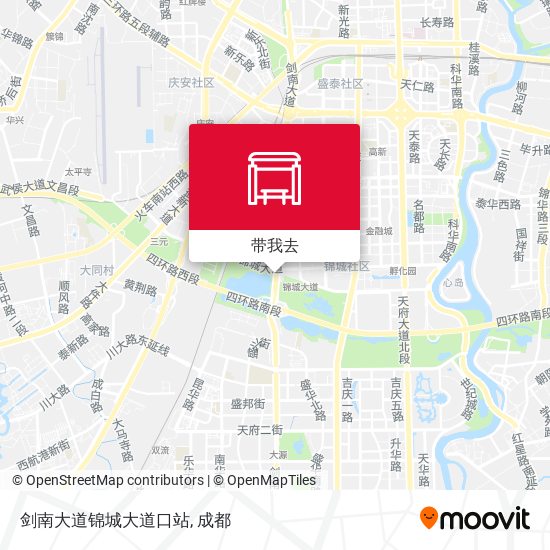 剑南大道锦城大道口站地图