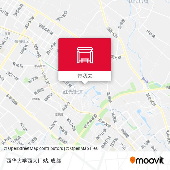 西华大学西大门站地图