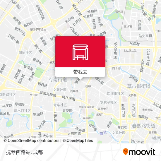 抚琴西路站地图