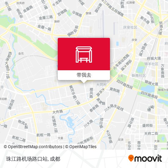 珠江路机场路口站地图