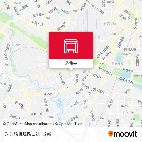 珠江路机场路口站地图