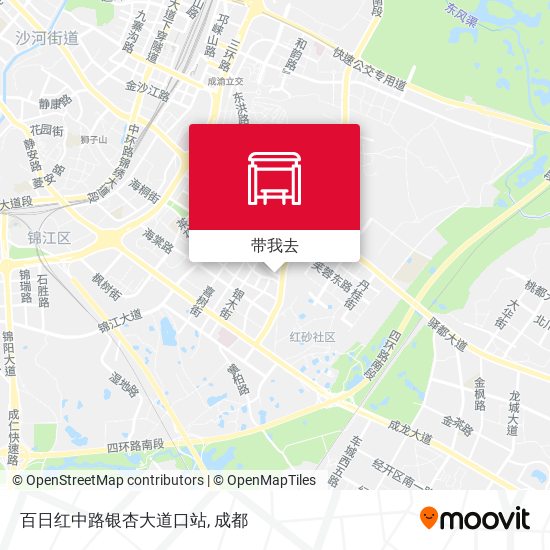百日红中路银杏大道口站地图