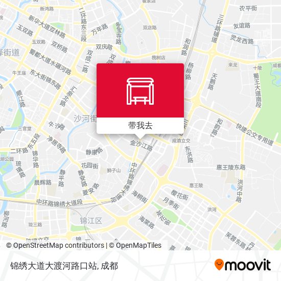 锦绣大道大渡河路口站地图