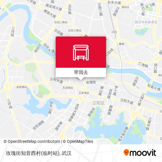 玫瑰街知音西村(临时站)地图