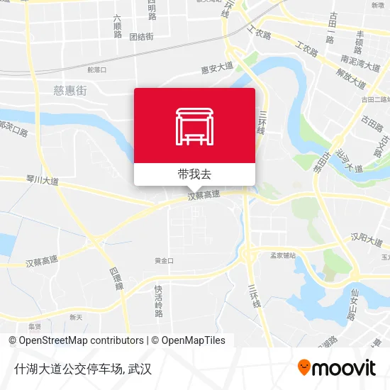 什湖大道公交停车场地图