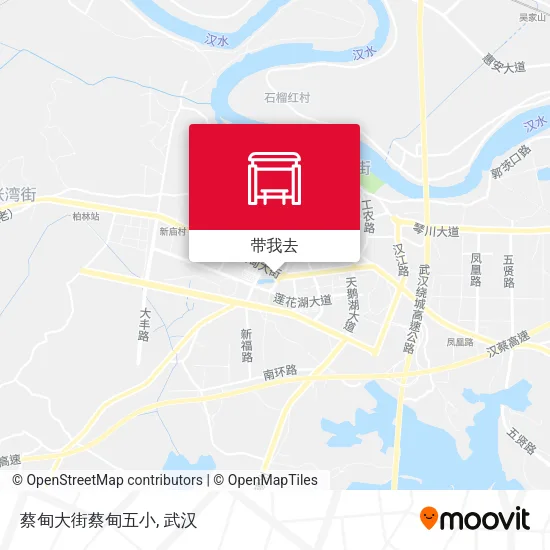 蔡甸大街蔡甸五小地图