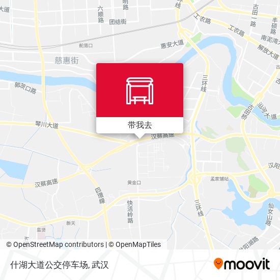 什湖大道公交停车场地图