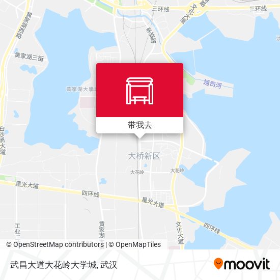 武昌大道大花岭大学城地图