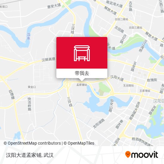 汉阳大道孟家铺地图
