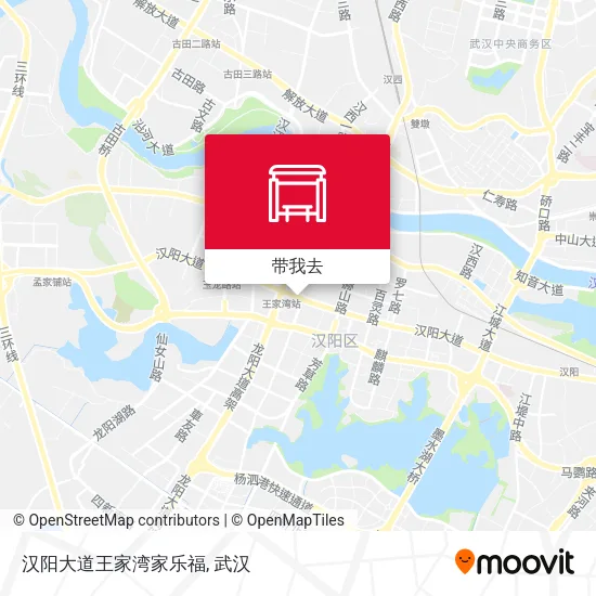 汉阳大道王家湾家乐福地图
