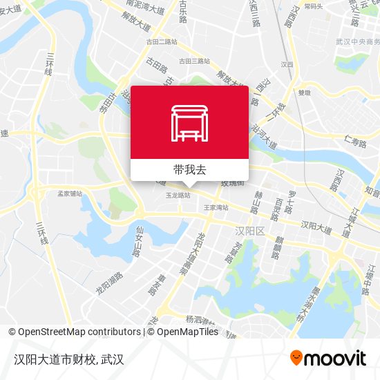 汉阳大道市财校地图