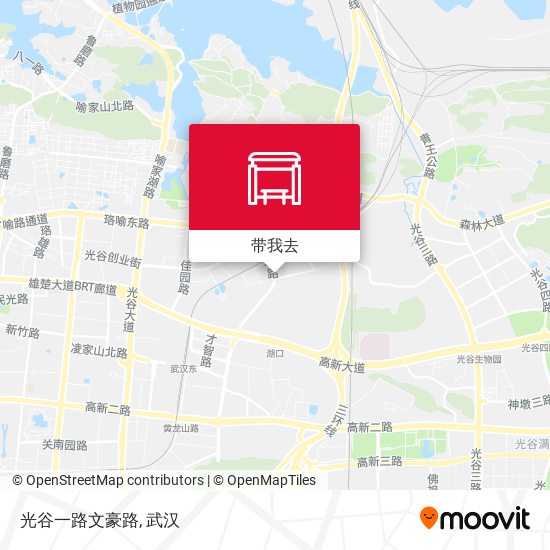 光谷一路文豪路地图