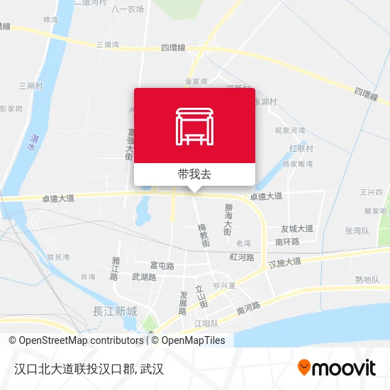 汉口北大道联投汉口郡地图