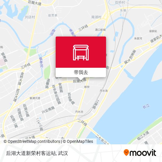 后湖大道新荣村客运站地图