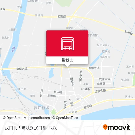 汉口北大道联投汉口郡地图