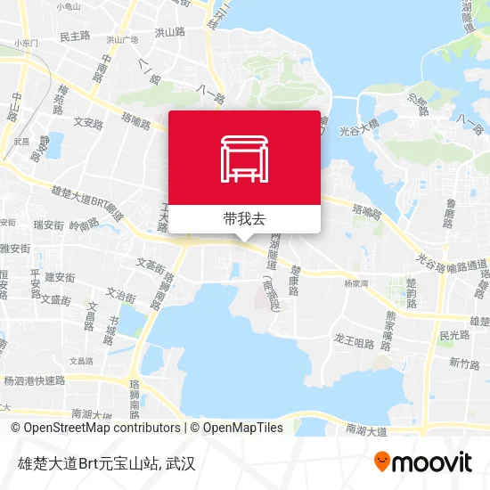 雄楚大道Brt元宝山站地图