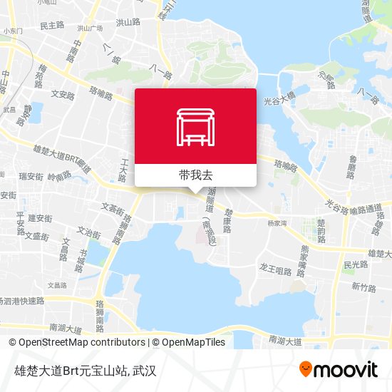 雄楚大道Brt元宝山站地图