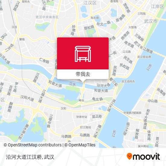 沿河大道江汉桥地图