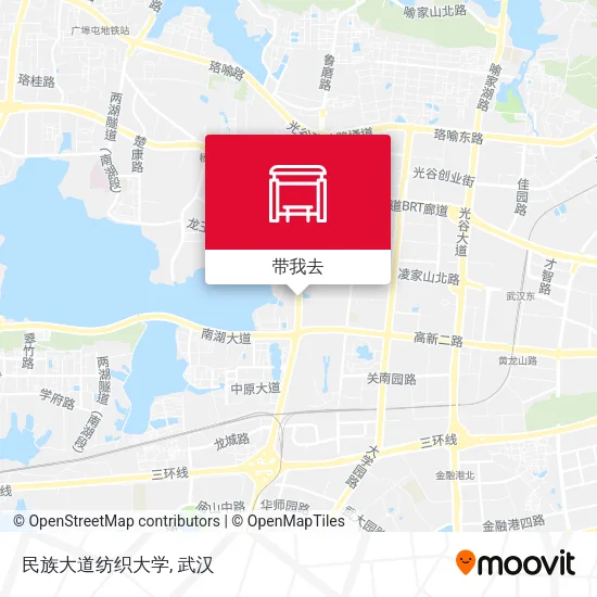 民族大道纺织大学地图