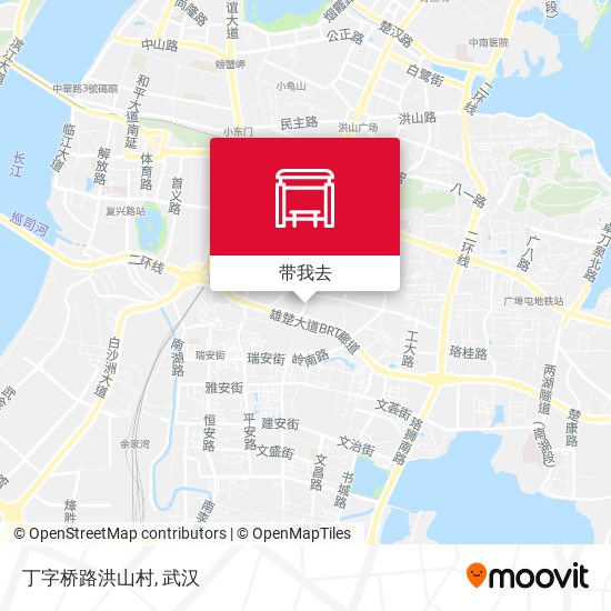 丁字桥路洪山村地图