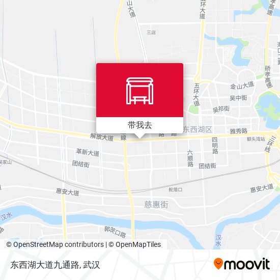 东西湖大道九通路地图