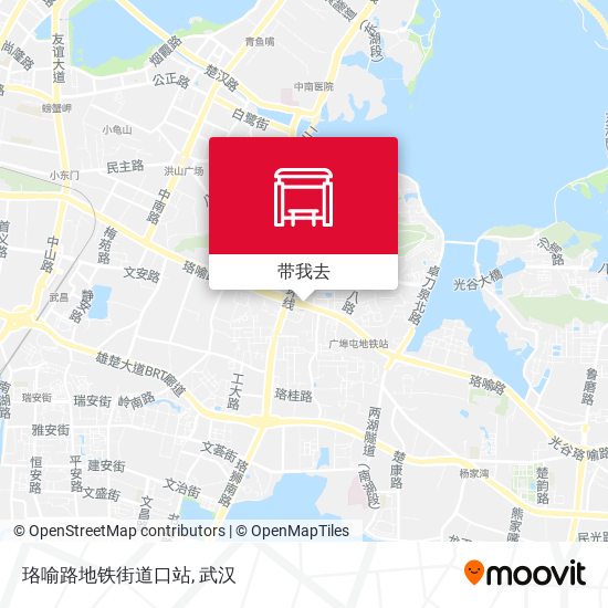 珞喻路地铁街道口站地图