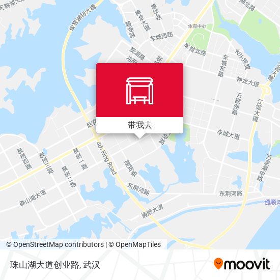 珠山湖大道创业路地图