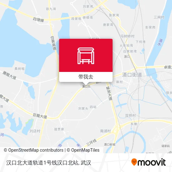 汉口北大道轨道1号线汉口北站地图