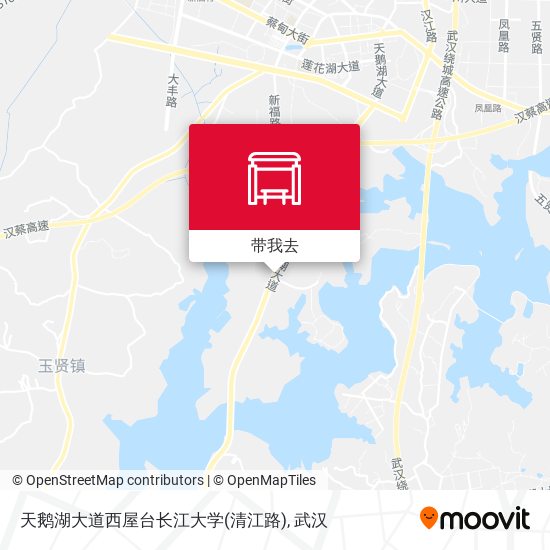 天鹅湖大道西屋台长江大学(清江路)地图