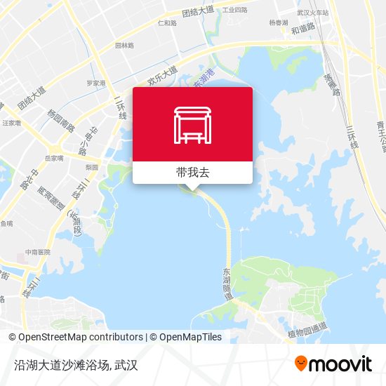 沿湖大道沙滩浴场地图