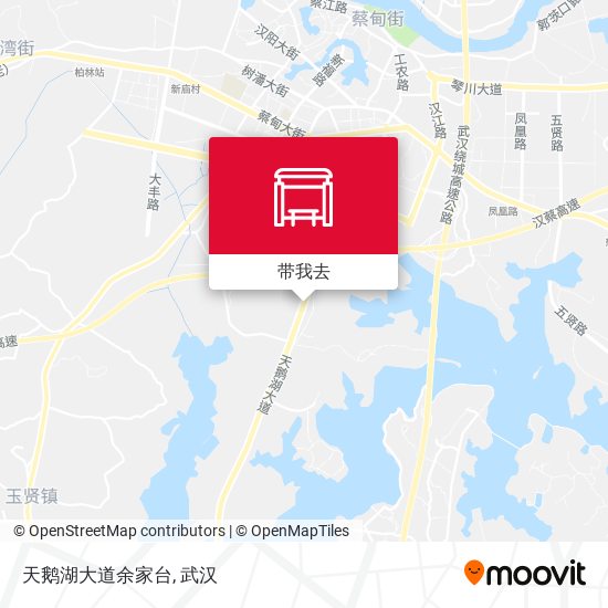 天鹅湖大道余家台地图