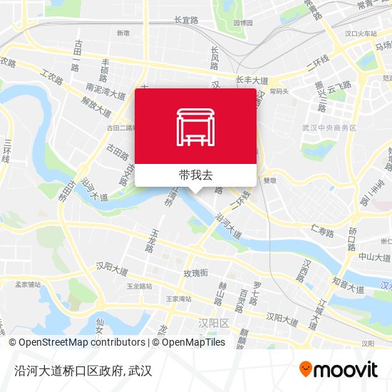 沿河大道桥口区政府地图