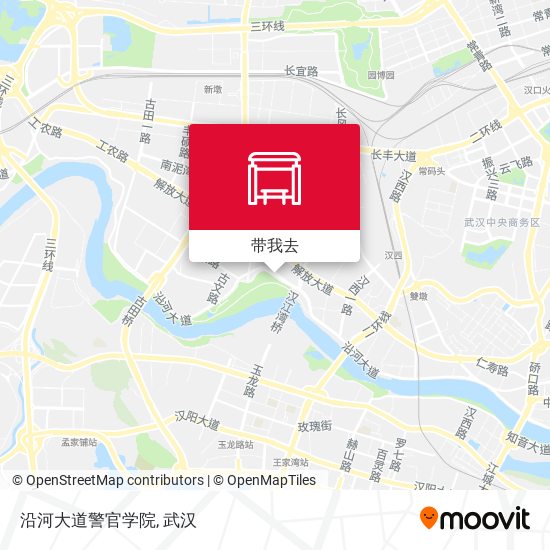 沿河大道警官学院地图