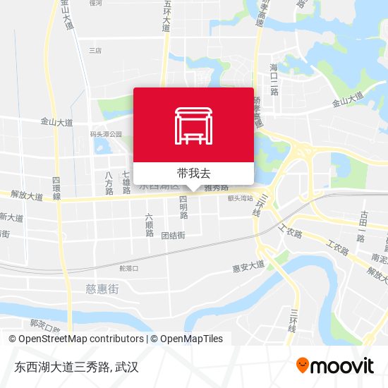 东西湖大道三秀路地图