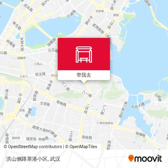洪山侧路茶港小区地图
