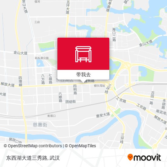 东西湖大道三秀路地图