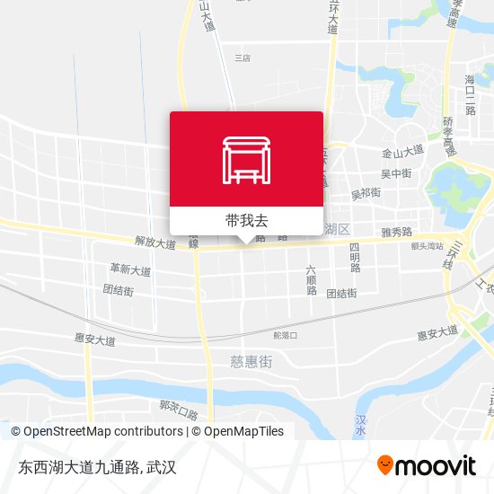 东西湖大道九通路地图
