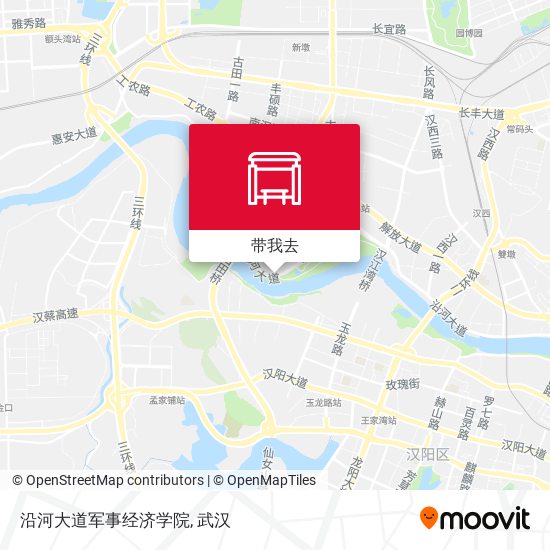 沿河大道军事经济学院地图