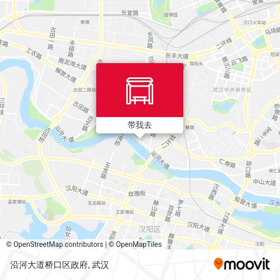 沿河大道桥口区政府地图