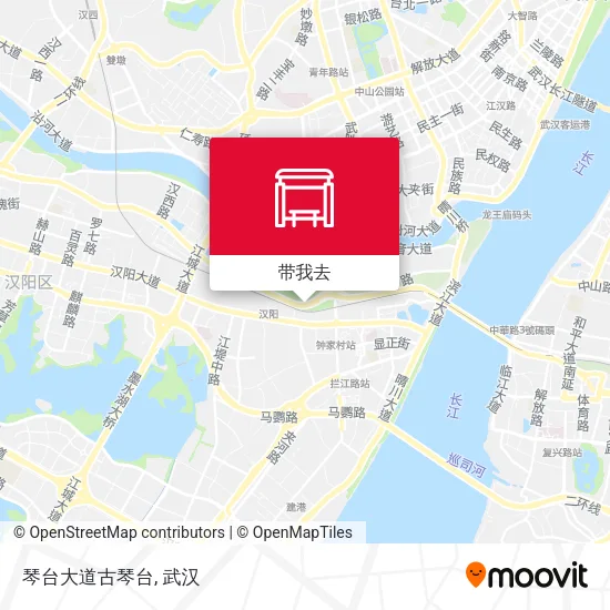 琴台大道古琴台地图