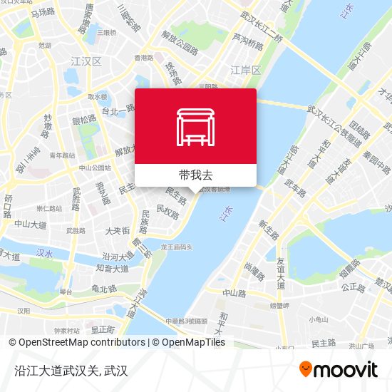 沿江大道武汉关地图