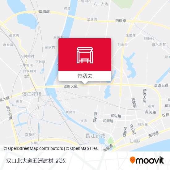 汉口北大道五洲建材地图