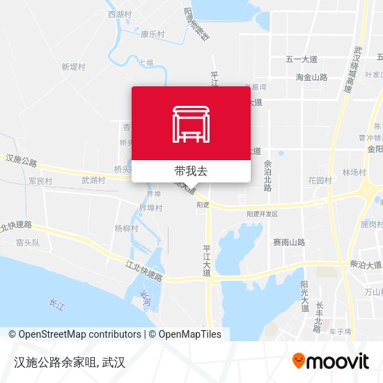 汉施公路余家咀地图