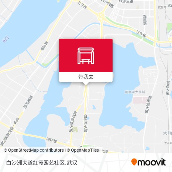 白沙洲大道红霞园艺社区地图
